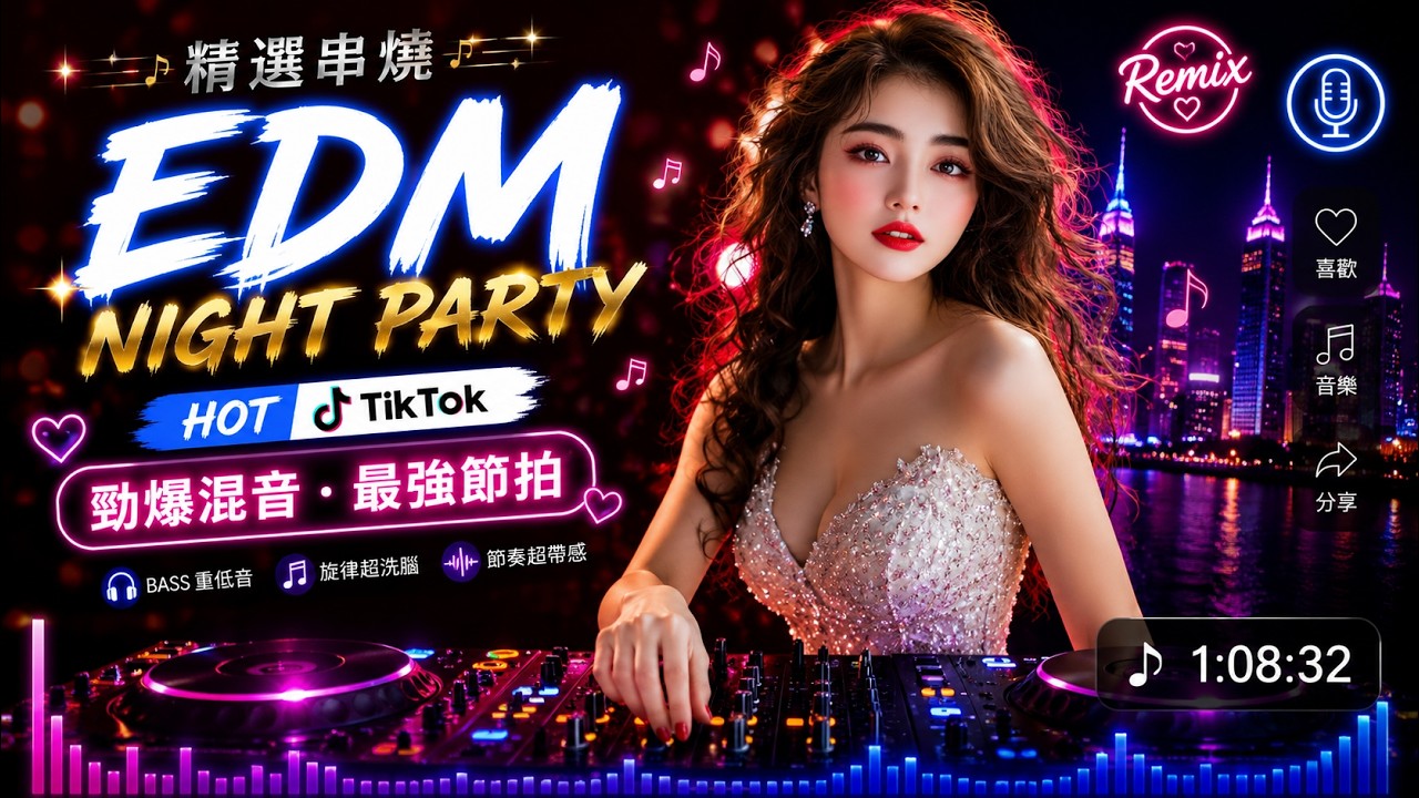 最火歌曲DJRemix 夜驾必听 Rap EDM 2026 🔥 心碎重低音中文女声 × 英文说唱 DJ Remix | Night Drive Neon Mix
