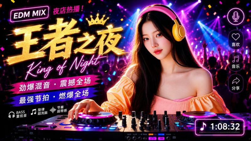 最火歌曲DJRemix 《王者之夜》 (DJ Remix版) | 中文DJ 2026 | 超劲爆舞曲 | TikTok热播 | 唱出热血与坚持【動態歌詞 / Lyrics Video】