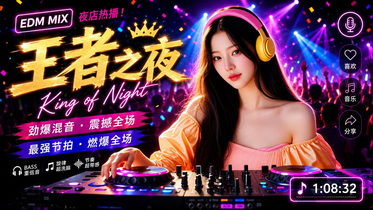 最火歌曲DJRemix 《王者之夜》【動態歌詞 / Lyrics Video】2026抖音熱門中文DJ串燒 🚗 全網爆紅中文Remix 🔥 2026最新抖音神曲 × 車載DJ × 夜店電音 Nonstop Mix