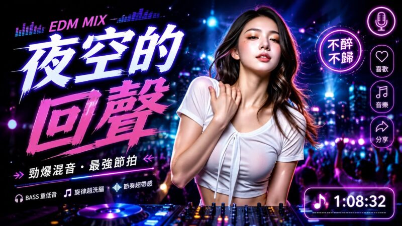最火歌曲DJRemix 《夜空的回聲》2026爆火傷感DJ版 🚉 Future Bass × Emotional R&B｜聽到副歌瞬間，像站在離別前的最後一站【動態歌詞 / Lyrics